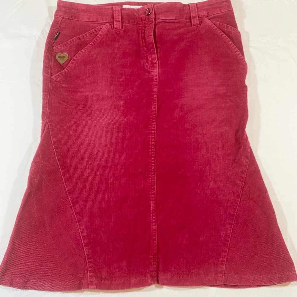 Hot Pink Corduroy Skirt